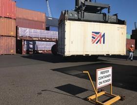 Manbullo mangoes loading at port of Townsville