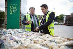Puffin Produce MD Huw Thomas and MP Alun Davies