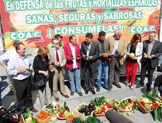 Spanish producers gave away 40,000t of produce in Madrid on Wednesday