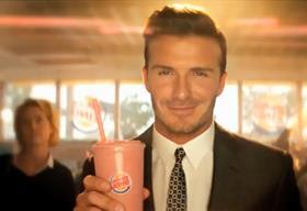 David Beckham Burger King smoothie