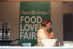 Henrietta Green at the cookery demonstration tent