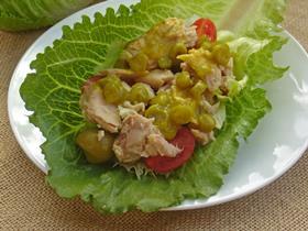 Cosberg lettuce pictured with seafood filling