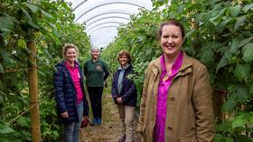 LEAF OFS21 Rectory Farm l-r Imogen Annabel Caroline Minister