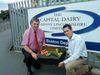 Steve Robinson, sales manager for Capital Dairy, and FreshDrop MD Jonny King
