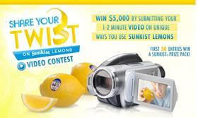 Sunkist Share Your Twist lemon contest