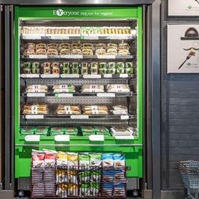 Veggie fridges at Pret