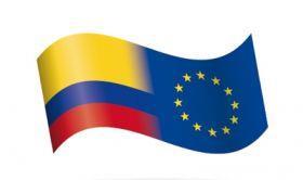 Colombia EU flags