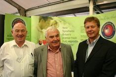 Heppel, left, is pictured with honorary life president of the Spitalfields Market Tenants’ Association Laurence Eldred and Ken Alexander, right, the market’s superintendent