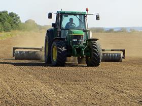 tractor in field