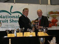 Bernard Sparkes accepting the David Stapley Cup from National Fruit Show president Lord Selborne on behalf of Flavourfresh Salads