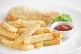 Simple Fish and Chips Close Up