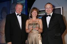 Albert Bartlett's John Hicks and Gillian Kynoch accepted the award from Fresh Produce Consortium president Jim Rogers