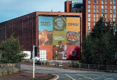 The association have taken over the UK’s largest billboard to mark the beginning of Organic September