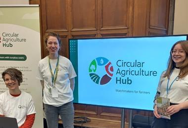 L-r: Circular Agriculture Hub founders Anne Touboulic, Lucy McCarthy and Ursula Davis