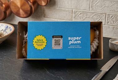 InstaTrace code on Superplum mango pack