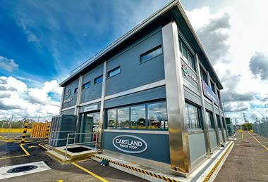 The new driver welfare facility in Southampton