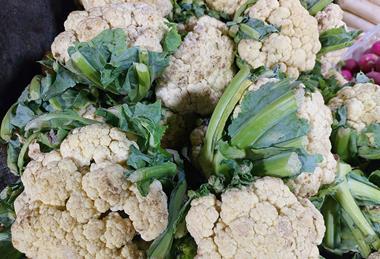 Cauliflower crops that were due to be harvested weeks ago have now started to come through due to recent rainfall