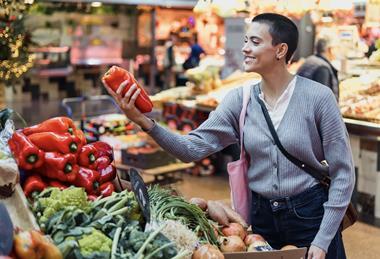 Spanish consumer buying peppers Adobe Stock