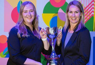 2025 Young Grower winner Phoebe Scherer (left)