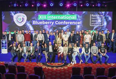 International Blueberry Conference 2025 Poland participants on stage