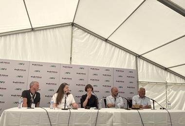 L-r: John Walgate, Christine McDowell, Ali Capper, Simon Conway and Nick Marston