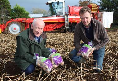 L-r: Wilson's Country managing director Lewis Cunningham with company agronomist Stuart Meredith