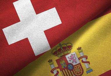 Switzerland Spain flags Adobe Stock