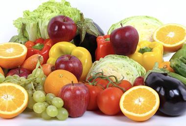Healthy mix of fruit and vegetables Adobe Stock
