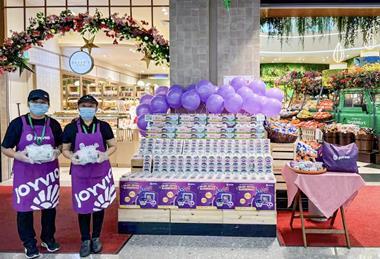 Joyvio blueberries on promotion at supermarket in Malaysia