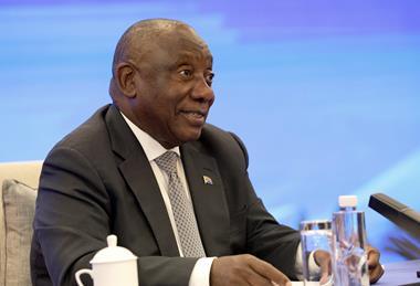 South African president Cyril Ramaphosa