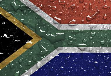 South Africa flag raindrops Adobe Stock