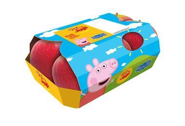 Each pack has a cut-out cardboard character on the back