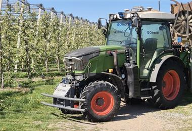 Gotrack Poland autonomous tractor apple pear orchard