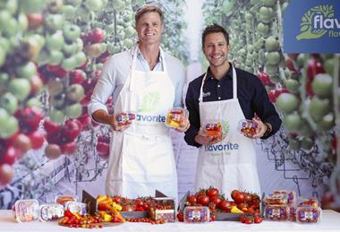 l-r AFL great Nick Riewoldt & Flavorite’s Marketing and Communications Manager Tom Millis