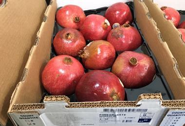 A wholesaler's quality claim photo - fruit labeled X-fancy showing scratches and blemishes no better than lower grades