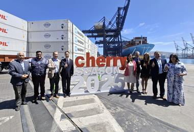 STI marks the start of its martime exports of Chilean cherries
