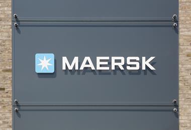 Maersk logo on building