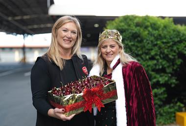 (l-r) Pick a Local, Pick SA! campaign manager Penny Reidy with 2023 cherry queen ​Christine Scalzi