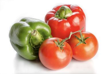 Tomatoes and peppers