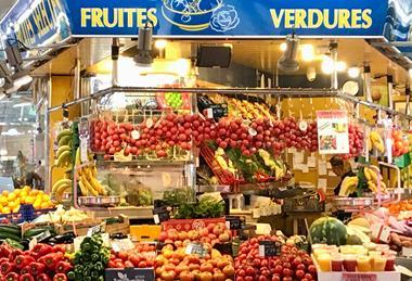 Barcelona market fruit veg