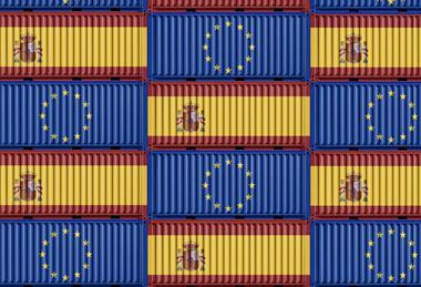 Spain EU trade containers stacked Adobe Stock