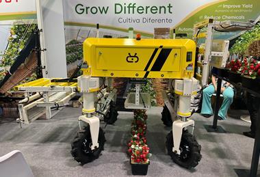The U502 can treat several rows at a time for crops in the ground