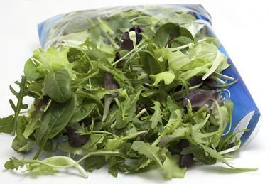 Bagged salad open mixed leafy greens Adobe Stock