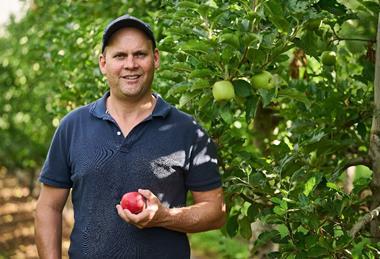 Newton Valley Orchards owner Michael Giblet