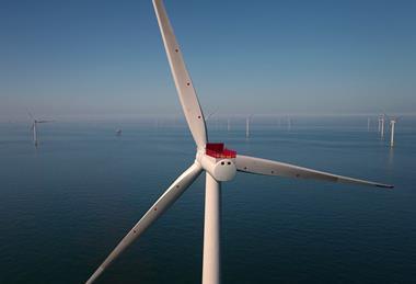 A turbine at Race Bank offshore wind farm