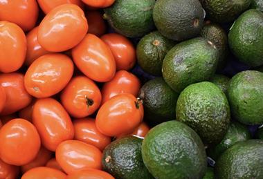 Generic avocados and tomatoes