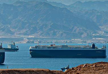 Cargo ships Red Sea