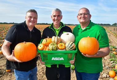 Asda shoppers can choose from orange, ghostly white or munchkin pumpkins