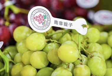 South African grapes in China