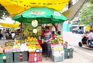 Zespri kiwifruit in India stall